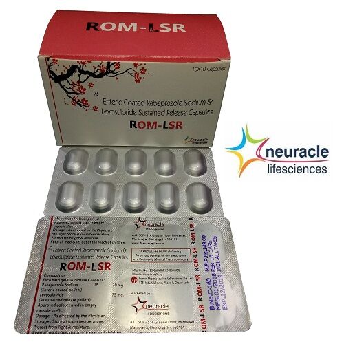 ROM LSR Rabeprazole 20 mg + Levosulpiride 75 mg SR Capsule